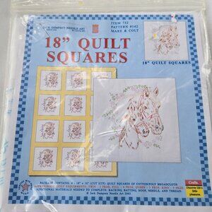 Jack Dempsey 18" Quilt Squares MARE AND COLT
